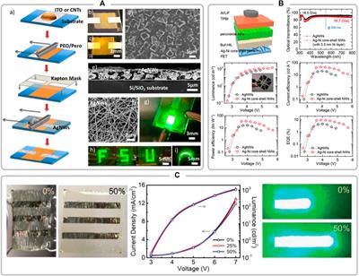 Recent Advances in Silver Nanowires Electrodes for Flexible Organic/Perovskite Light-Emitting Diodes